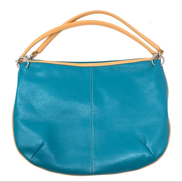 MAXX NEW YORK turquoise leather  hobo bag